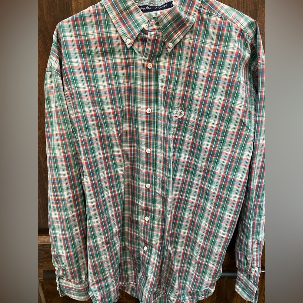 Men's wrangler, George Strait plaid shirt